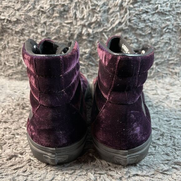 VANS Sk8-Hi Velvet Velour Red Purple Sz 10.5 Men\'s Sneakers LE Hi main image 7